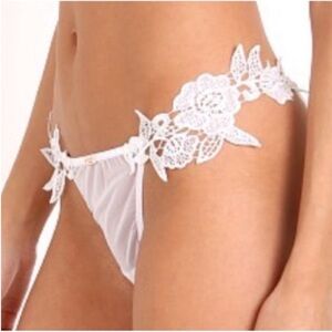 NWT REVOLVE Daydream Nation Jackie Rodes Mesh Panty + Appliqués Size Small